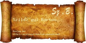 Szilágyi Bartos névjegykártya
