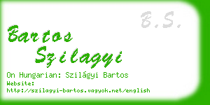 bartos szilagyi business card